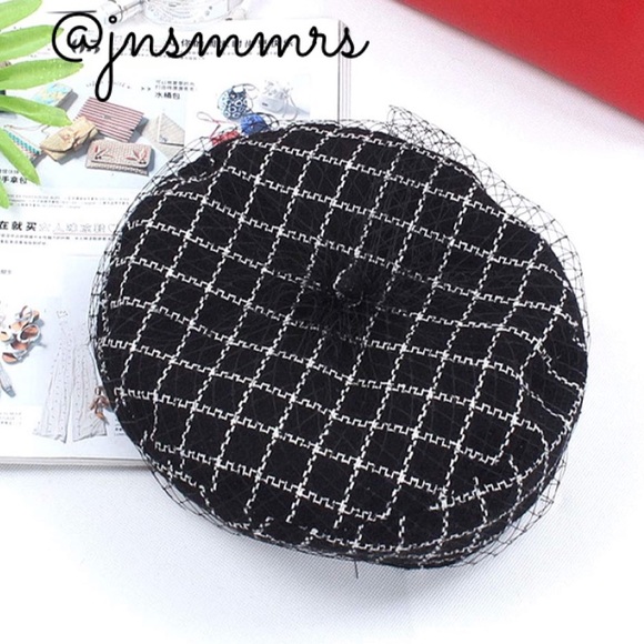 Classic Tweed Tartan Beret British Retro Artist Beanie Hat - Picture 6 of 7